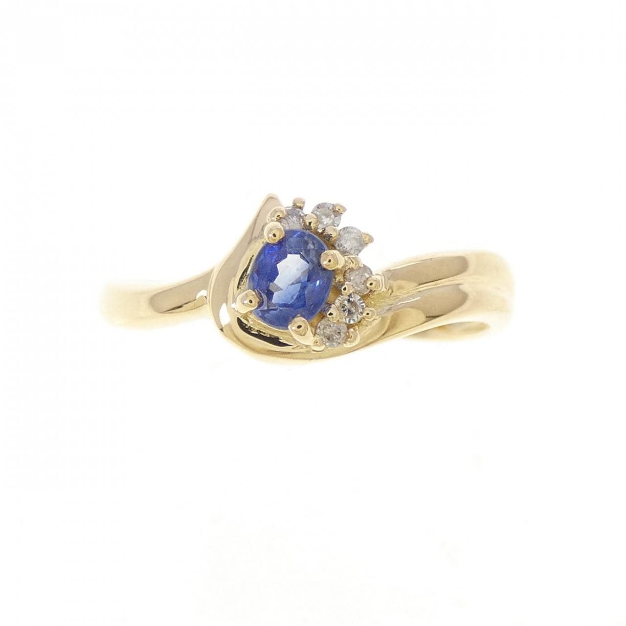18KYG サファイヤ リング 0.24CT
