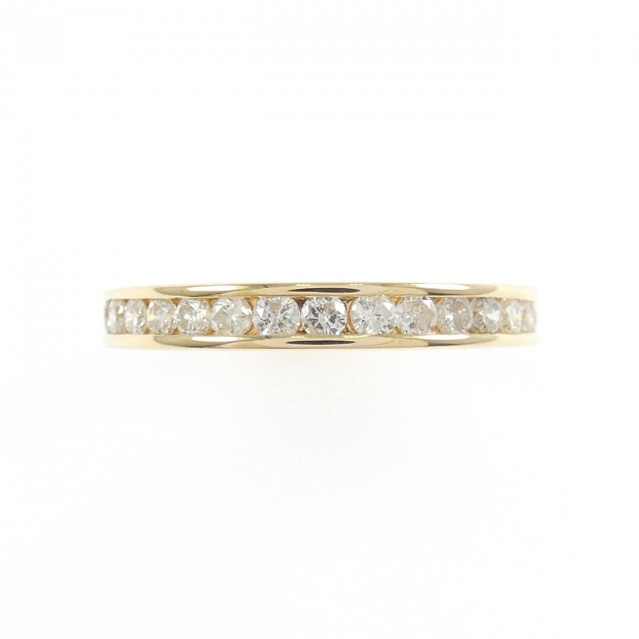 K18YG ハーフエタニティ ダイヤモンド リング 0.55CT