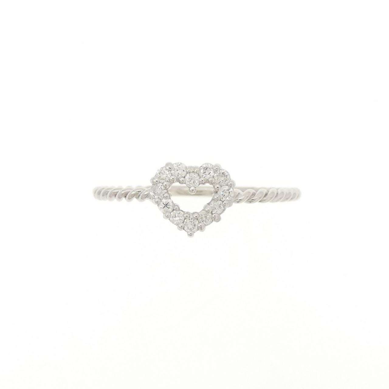【リメイク】PT900 ハート ダイヤモンド リング 0.10CT