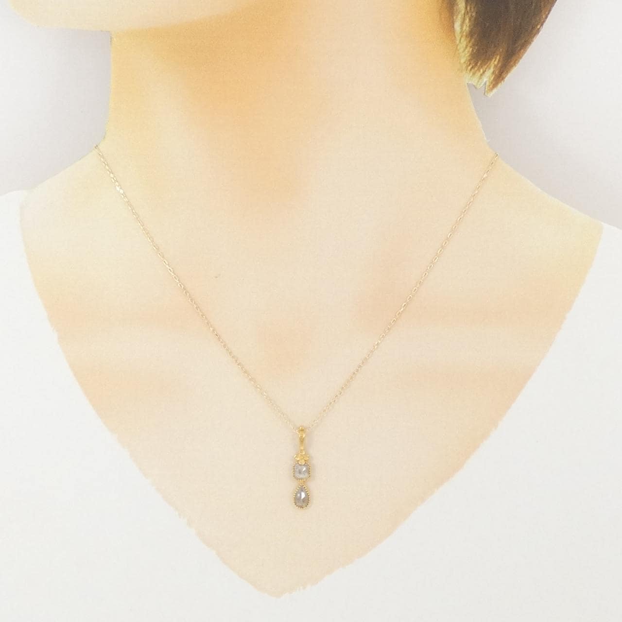 K18YG ダイヤモンド ネックレス 0.734CT