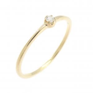 【リメイク】K18YG ソリティア ダイヤモンド リング 0.03CT