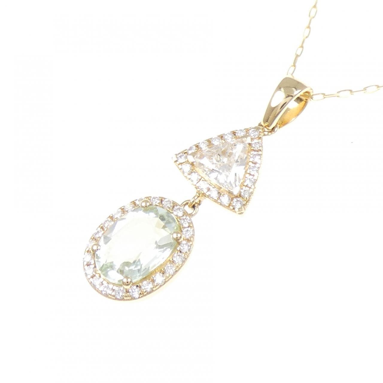 【新品】K18YG トルマリン ネックレス 0.91CT