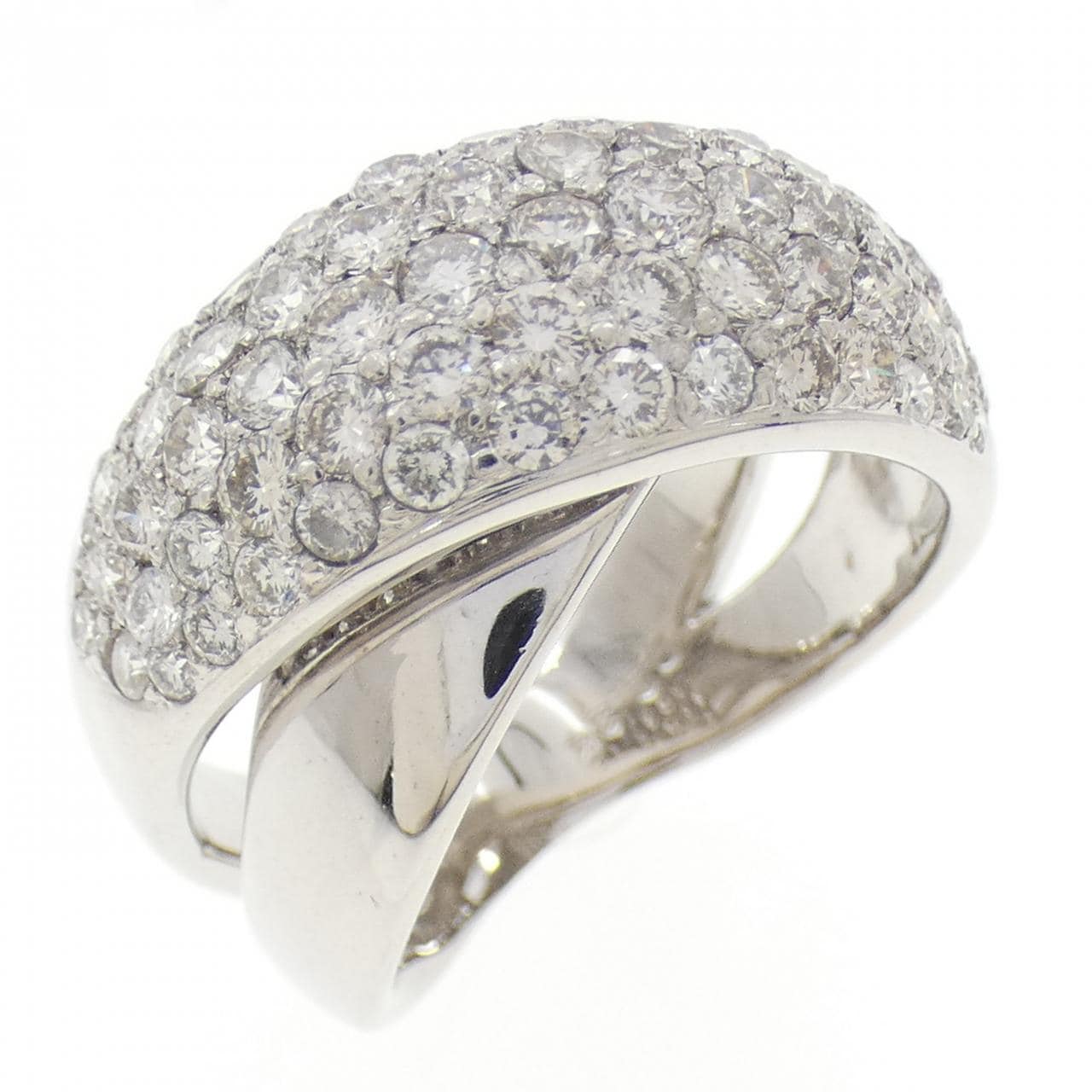 K18WG パヴェ ダイヤモンド リング 2.24CT