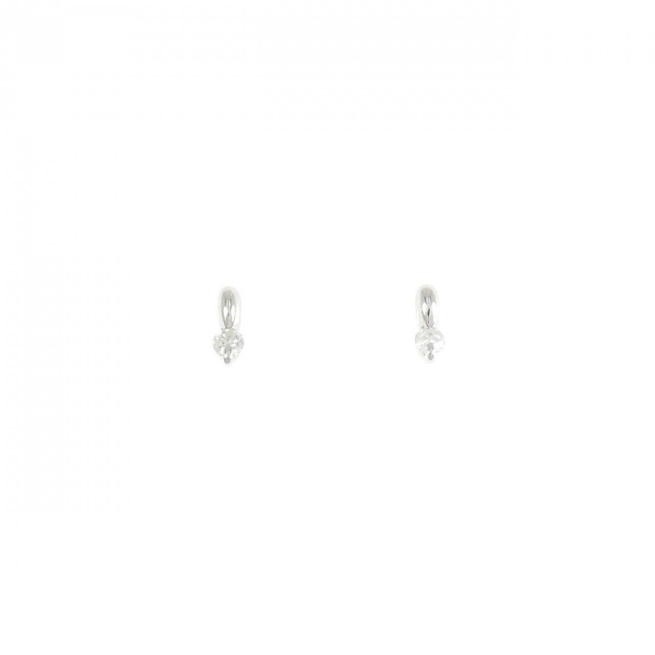 PT900 ダイヤモンド ピアス 0.10CT