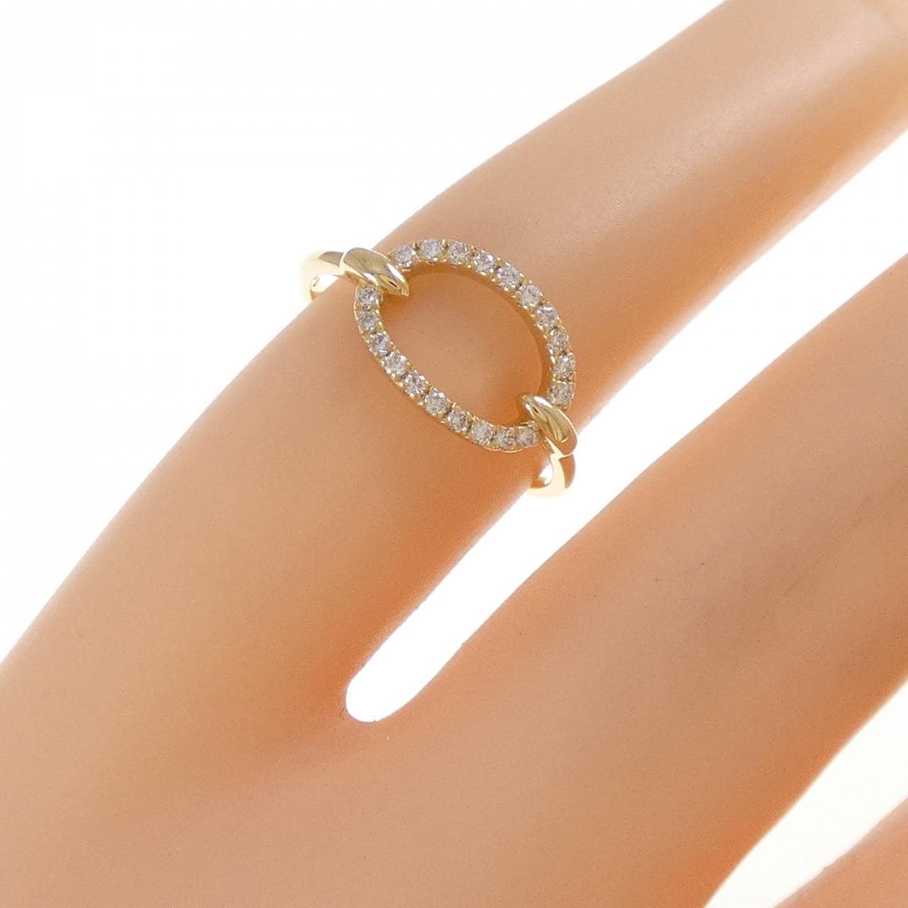 K18YG ダイヤモンド ピンキーリング 0.10CT