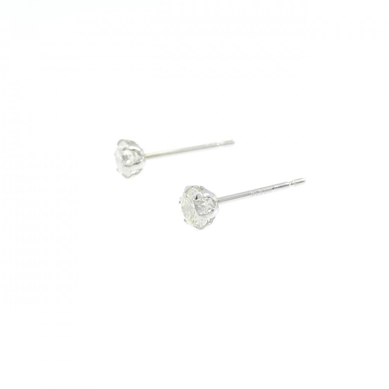 PT900 ソリティア ダイヤモンド ピアス 0.30CT