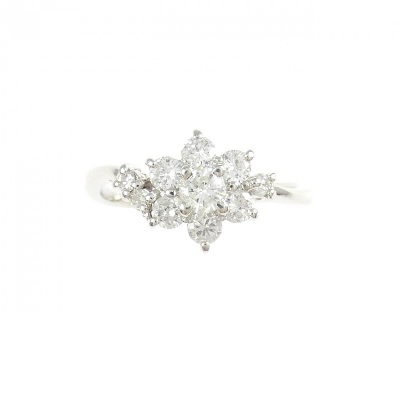 PT900 フラワー ダイヤモンド リング 0.44CT