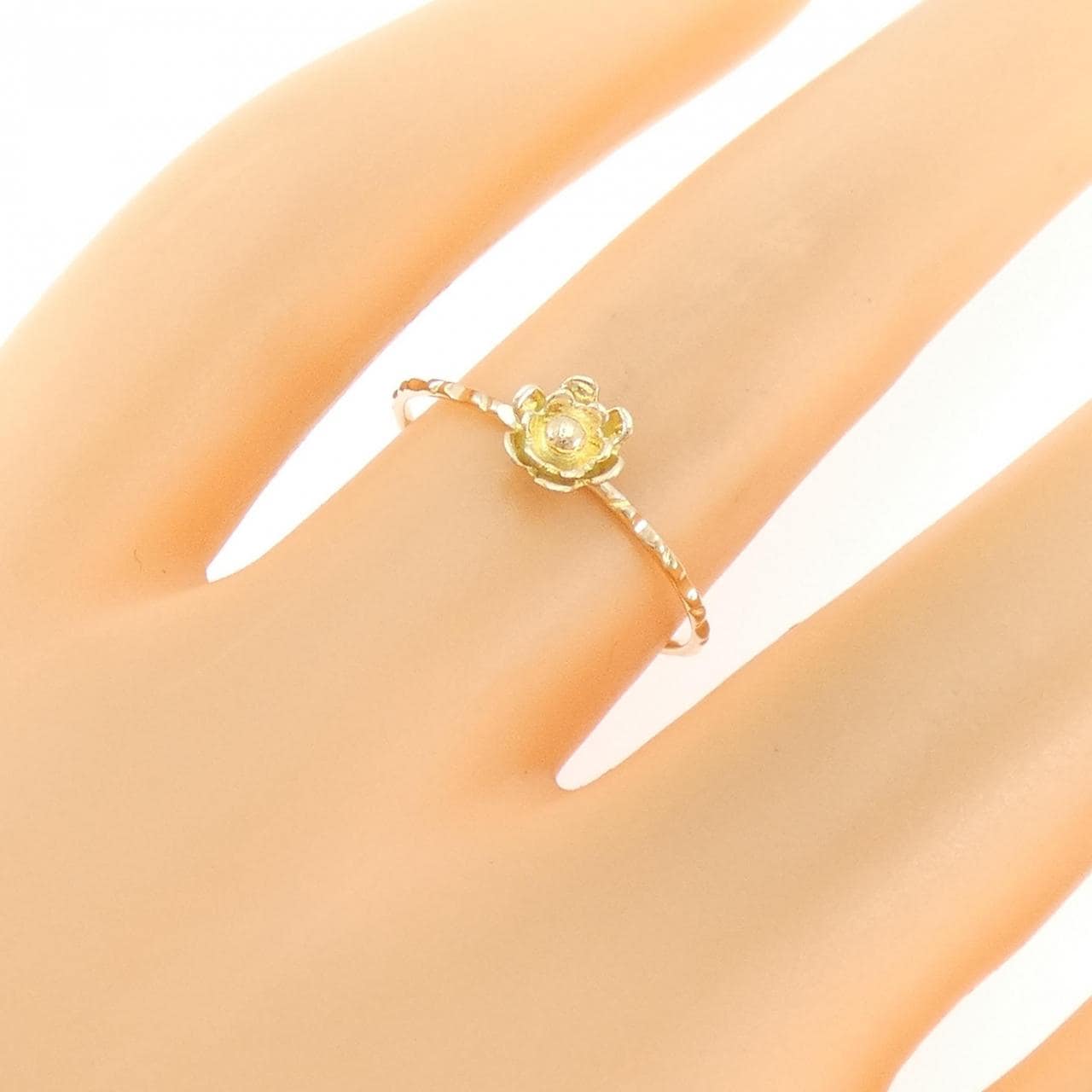 K18YG/K18PG フラワー リング