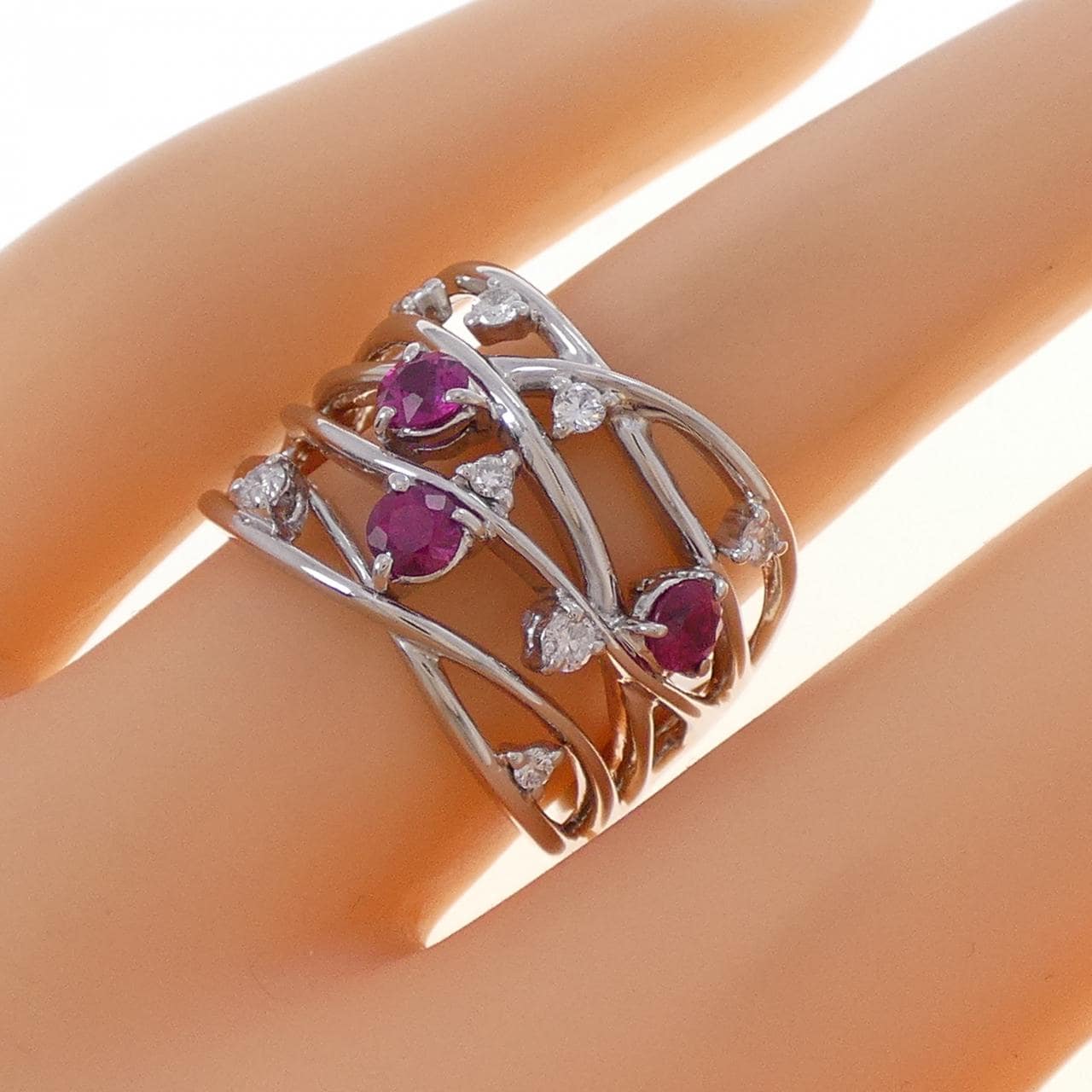 PT900 ルビー リング 0.51CT