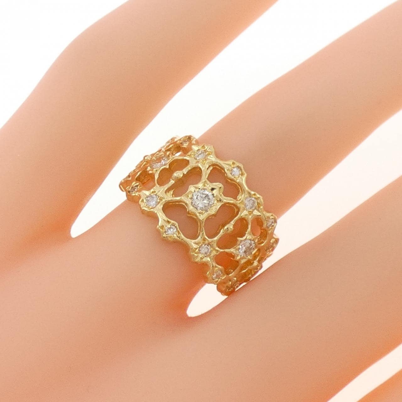 K18YG ダイヤモンド リング 0.38CT