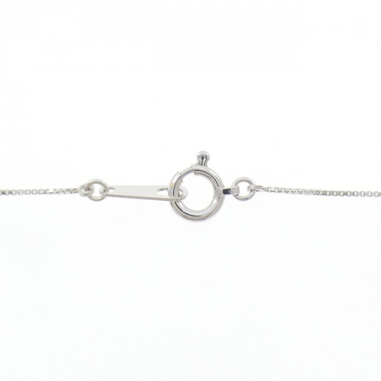 K14WG/K10WG クロス ダイヤモンド ネックレス 0.13CT