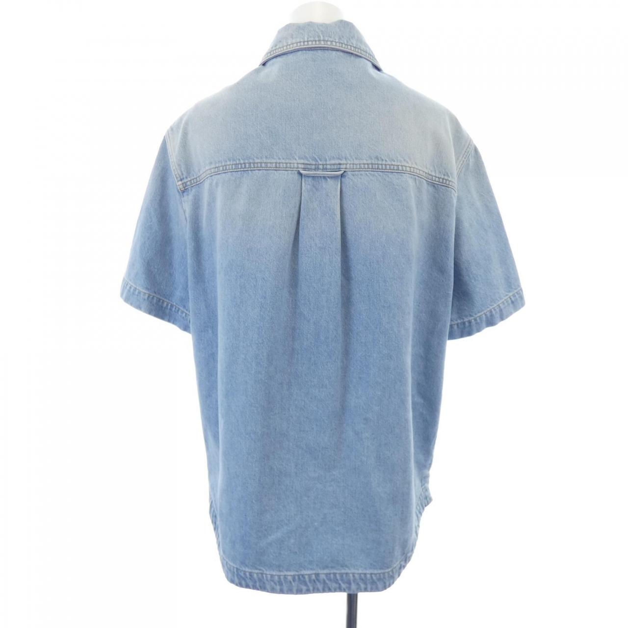 ルイヴィトン LOUIS VUITTON デニムショートスリーブシャツ HLS50WEU6 S／Sシャツ