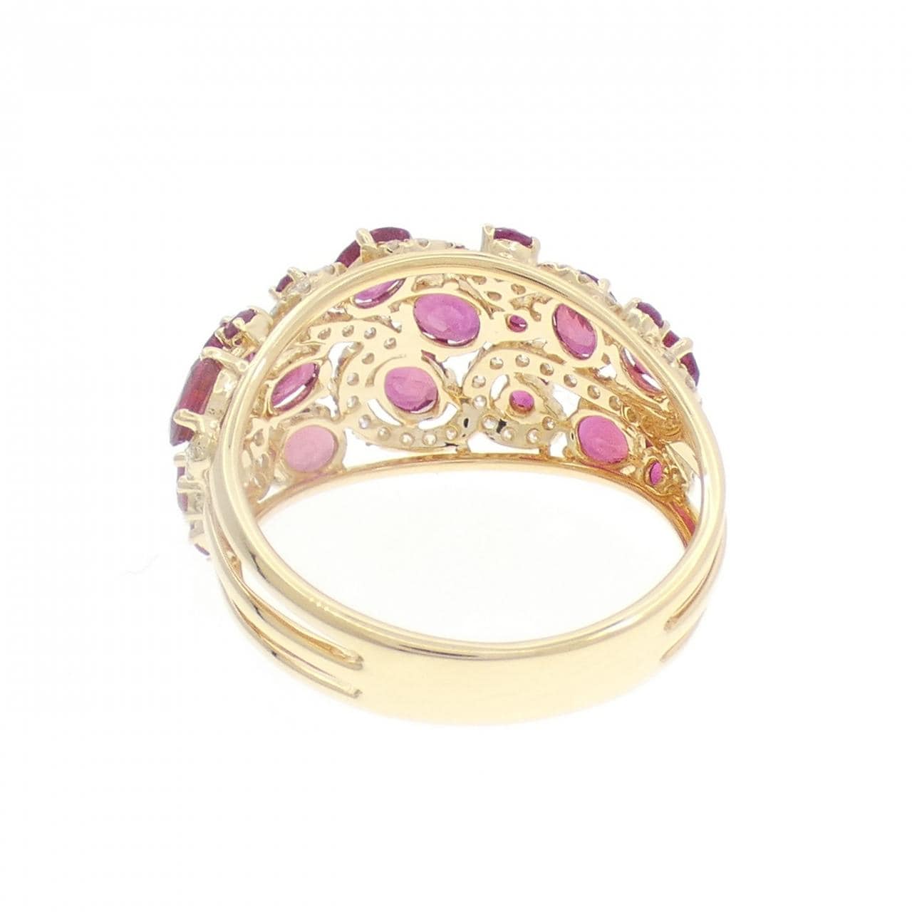 K18YG ルビー リング 2.63CT