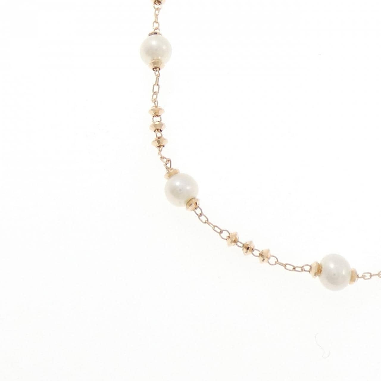 K18PG 淡水パール ネックレス