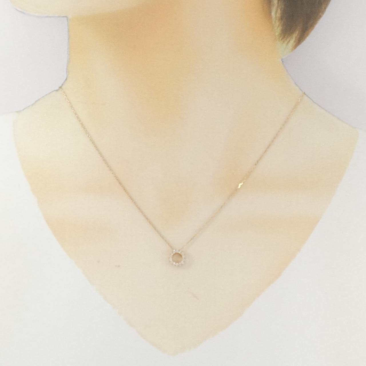 K18PG ダイヤモンド ネックレス 0.12CT