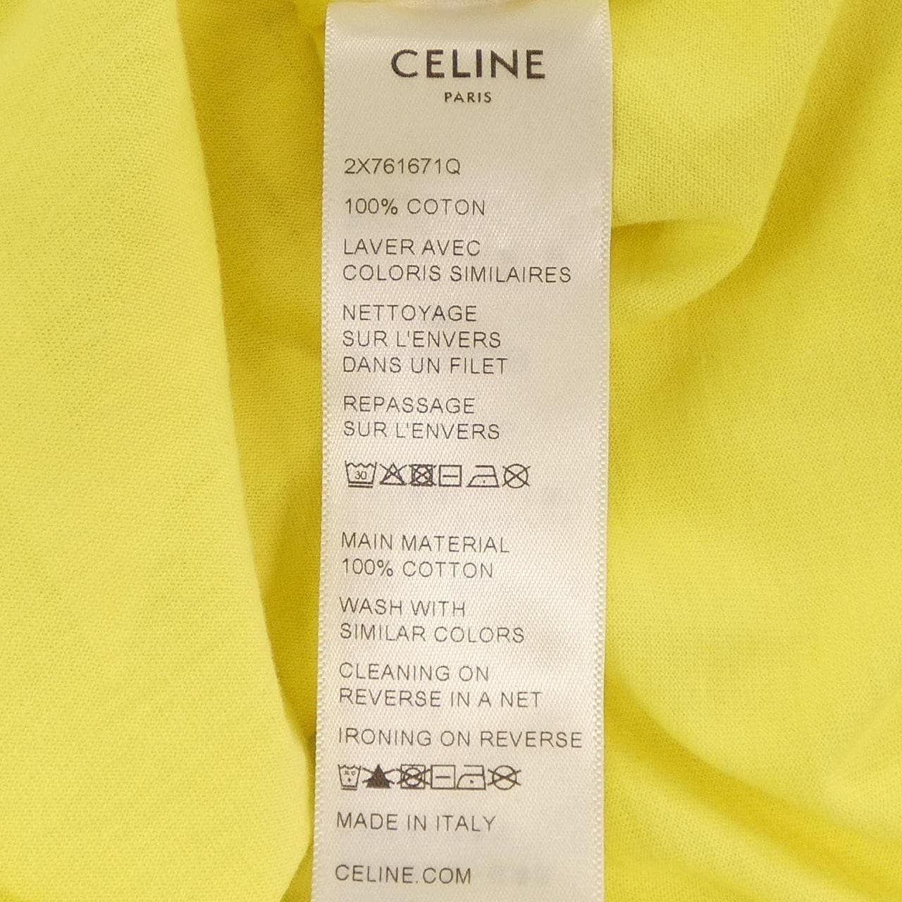 セリーヌ CELINE CELINEプリント クロップドTシャツ 2X761671Q Tシャツ