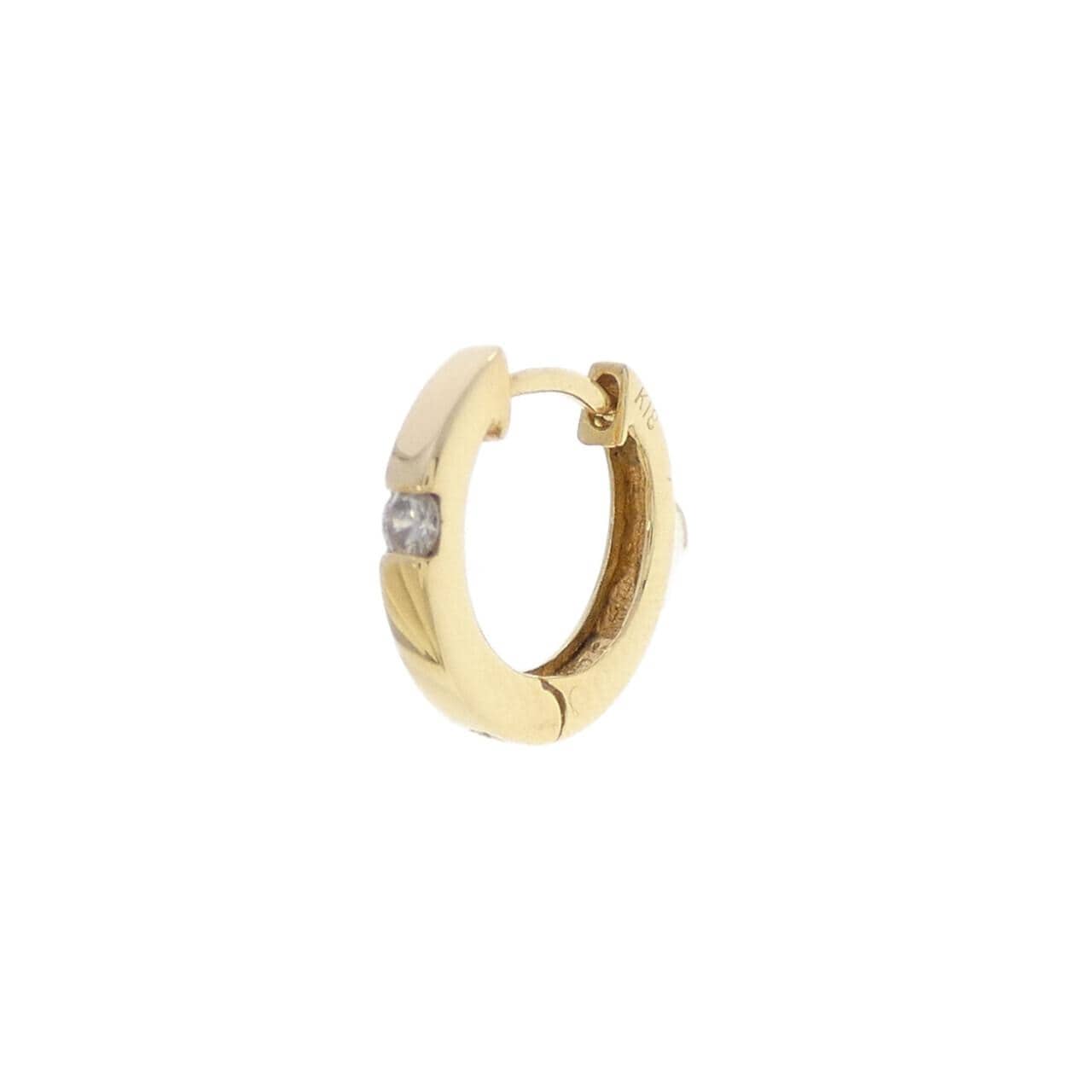 K18YG ダイヤモンド ピアス 0.025CT 片耳