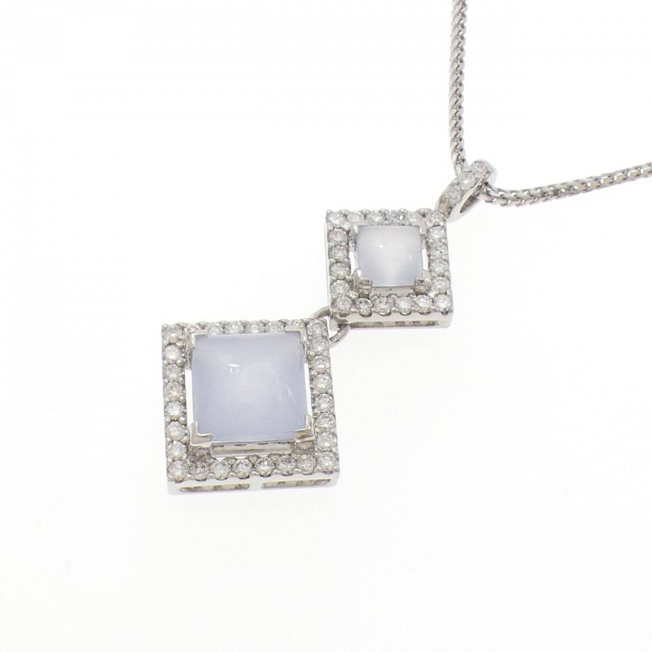 750WG カルセドニー ネックレス
