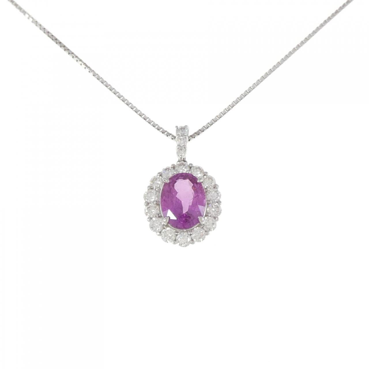 [Remake] PT Sapphire Necklace 3.46CT Made in Sri Lanka