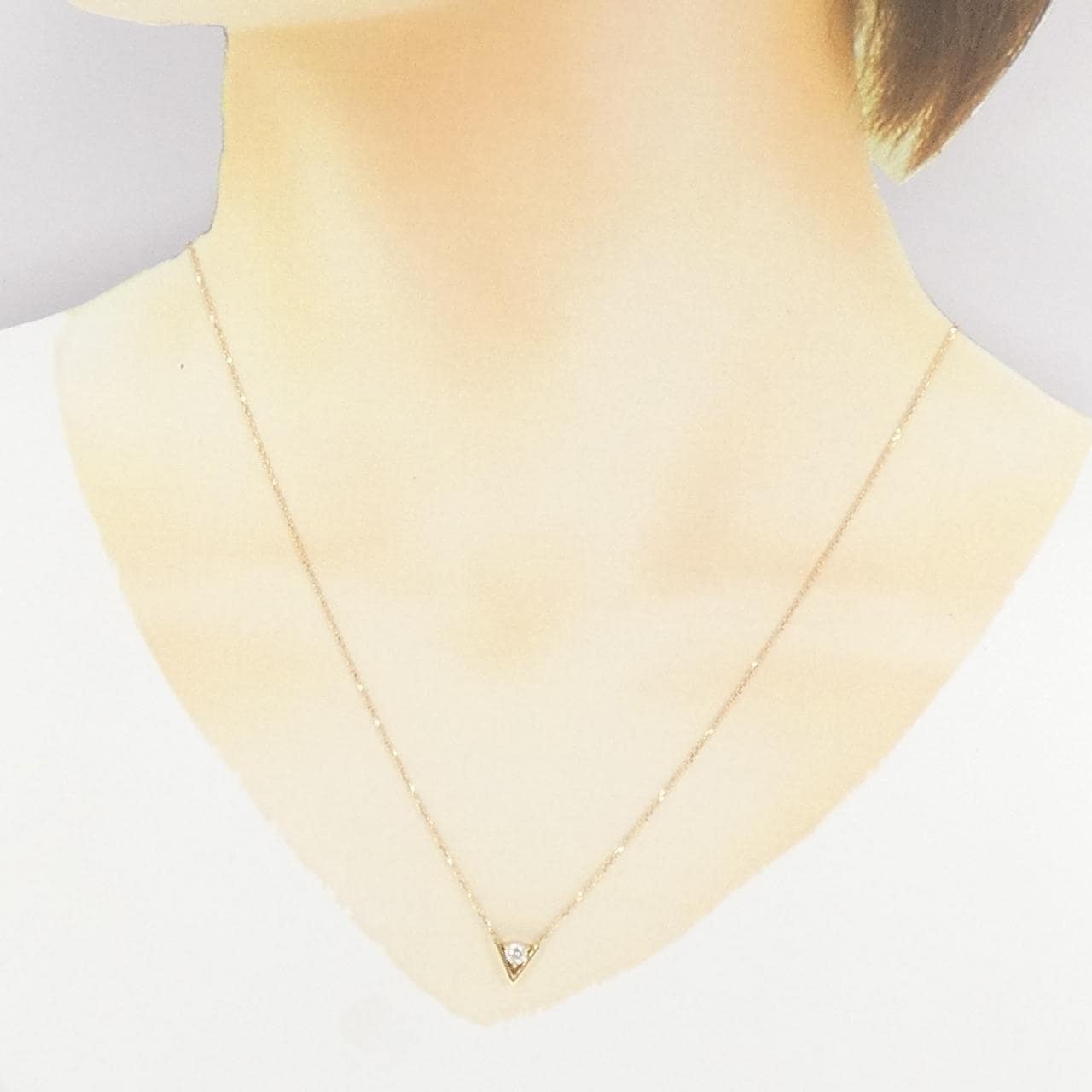 【新品】K18YG ダイヤモンド ネックレス 0.18CT