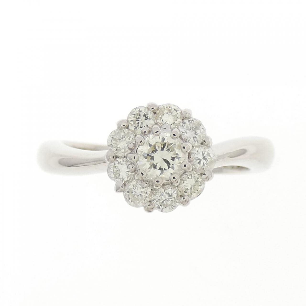 コメ兵|PT900 フラワー ダイヤモンド リング 0.50CT コメ兵|PT900 フラワー ダイヤモンド リング 0.50CT