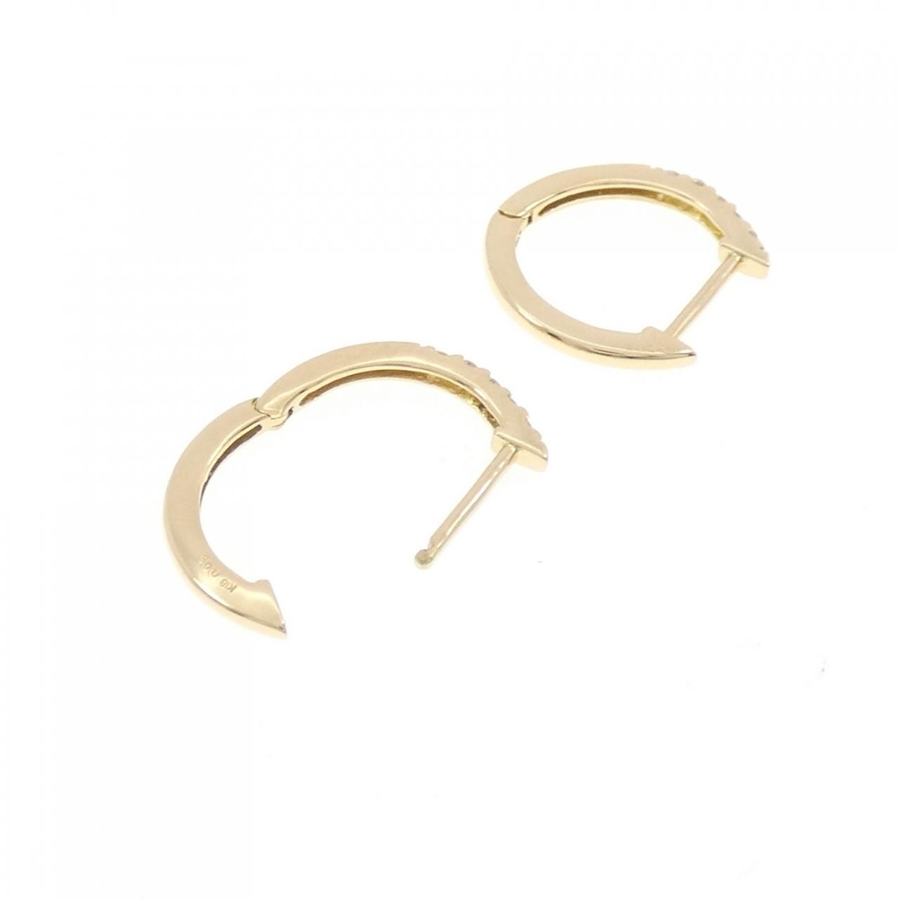 【リメイク】K18YG フープ ダイヤモンド ピアス 0.10CT