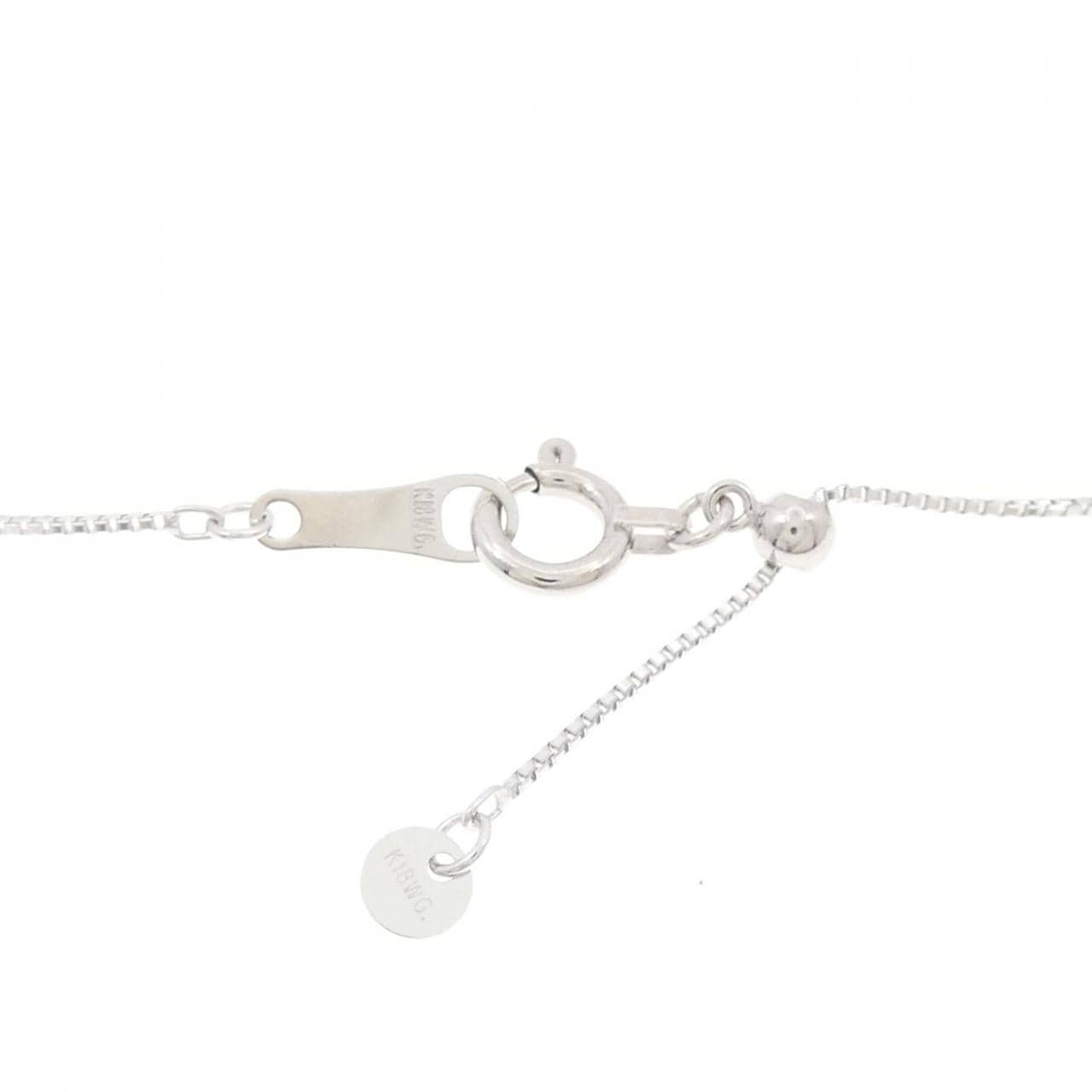 K18WG 2WAY ダイヤモンド ネックレス 0.18CT