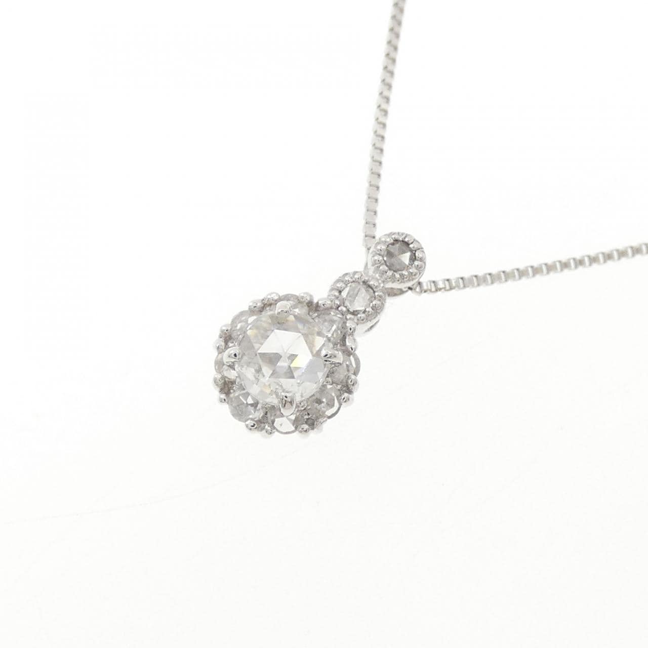 K18WG ダイヤモンド ネックレス 0.15CT