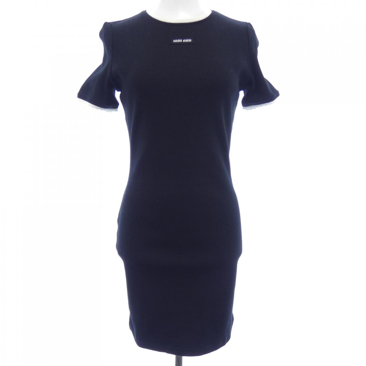 ミュウミュウ MIU MIU コットン ミニドレス MJA846 S232 12HM カットワンピース