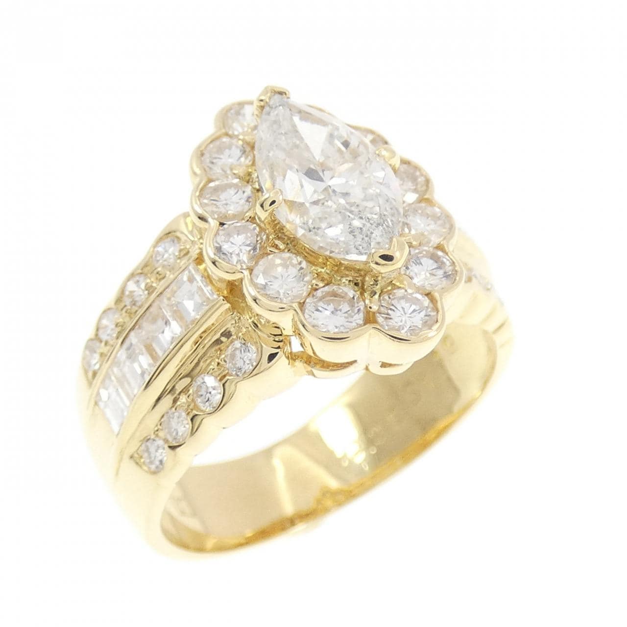 K18YG ダイヤモンド リング 0.95CT