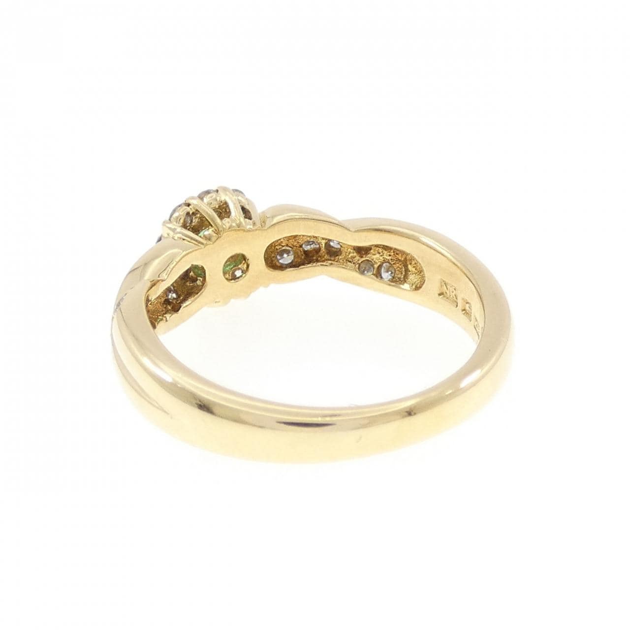 K18YG エメラルド リング 0.16CT