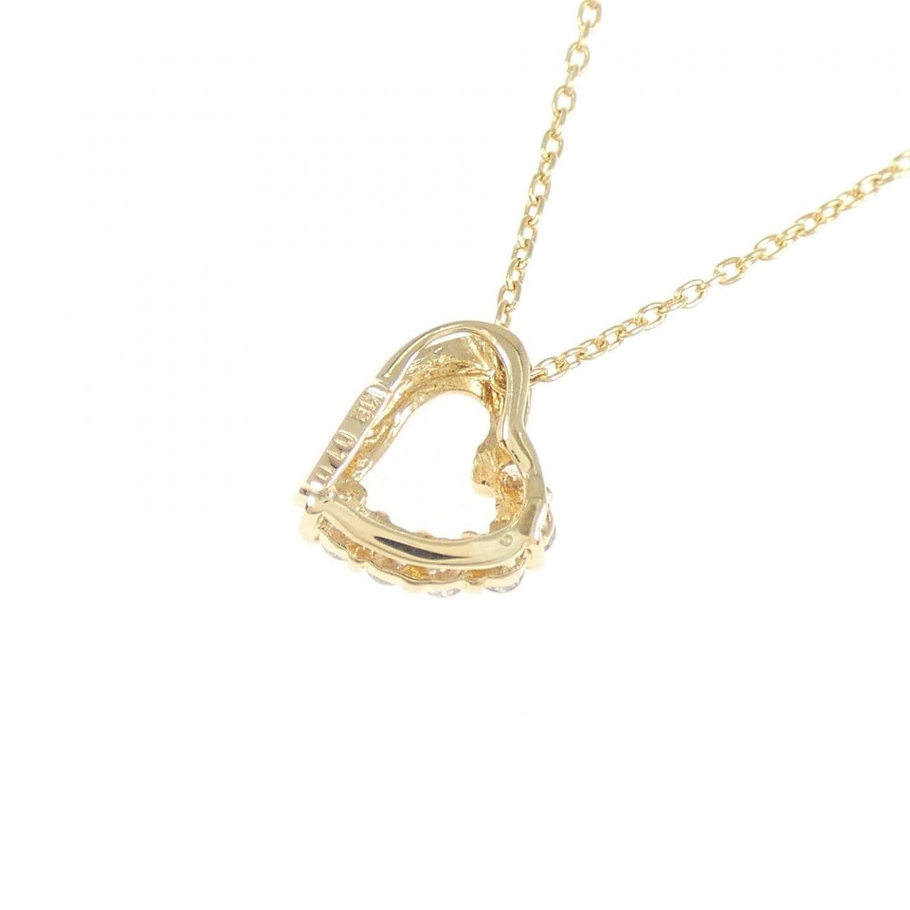 K18YG ハート ダイヤモンド ネックレス 0.10CT