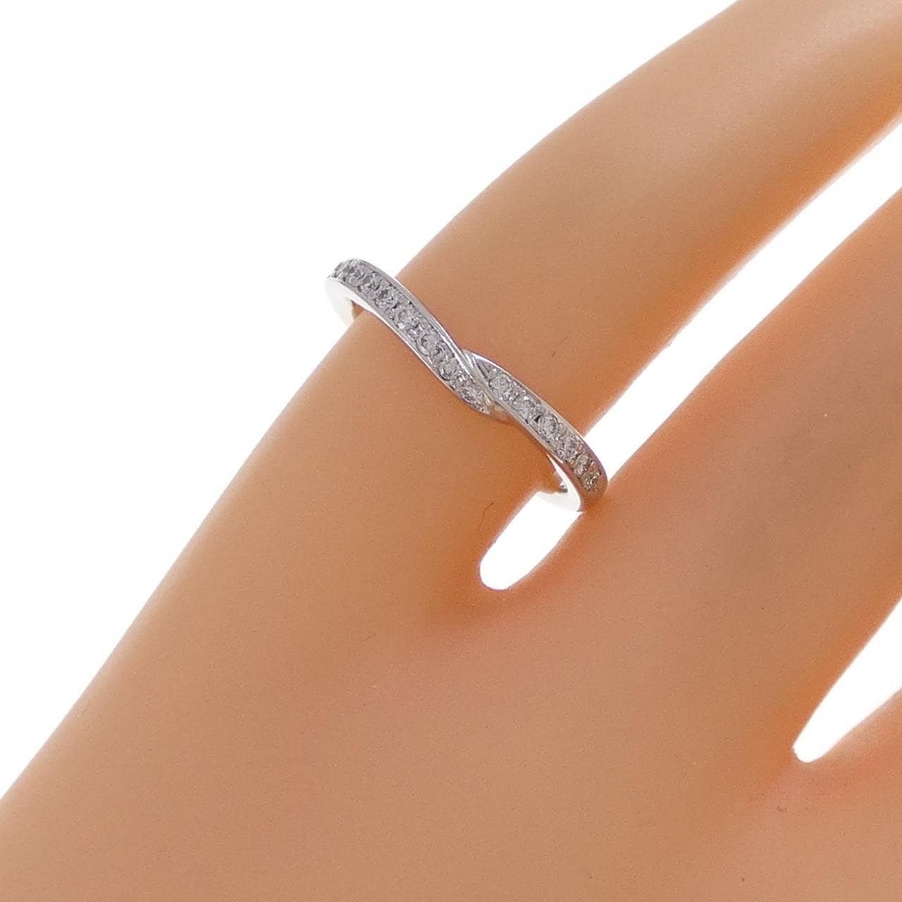 タサキ スティーレ デュアル パヴェ ライン リング 0.11CT