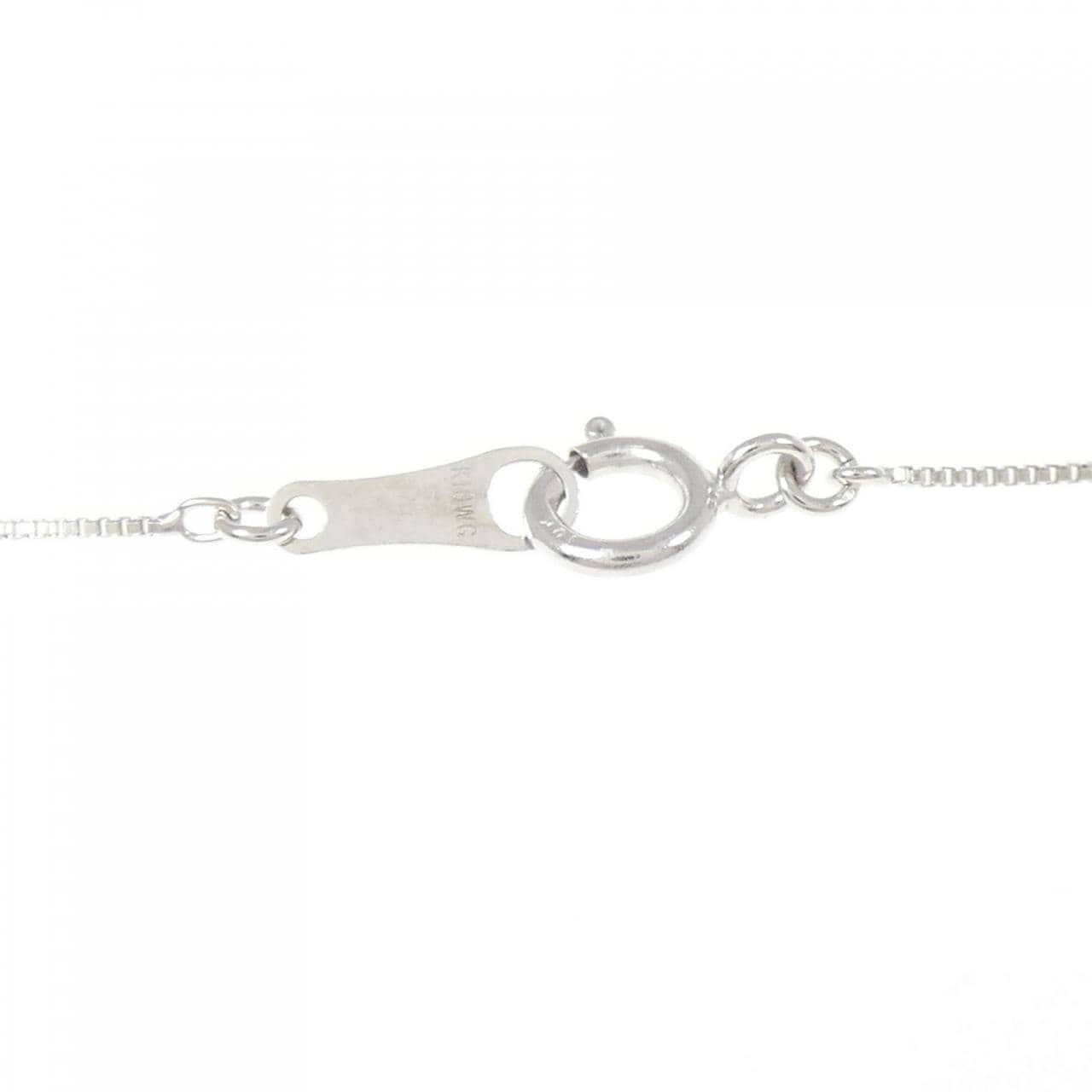 K10WG クロス ダイヤモンド ネックレス 0.07CT