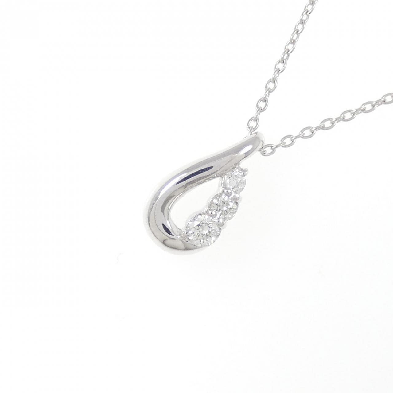 K18WG Diamond necklace