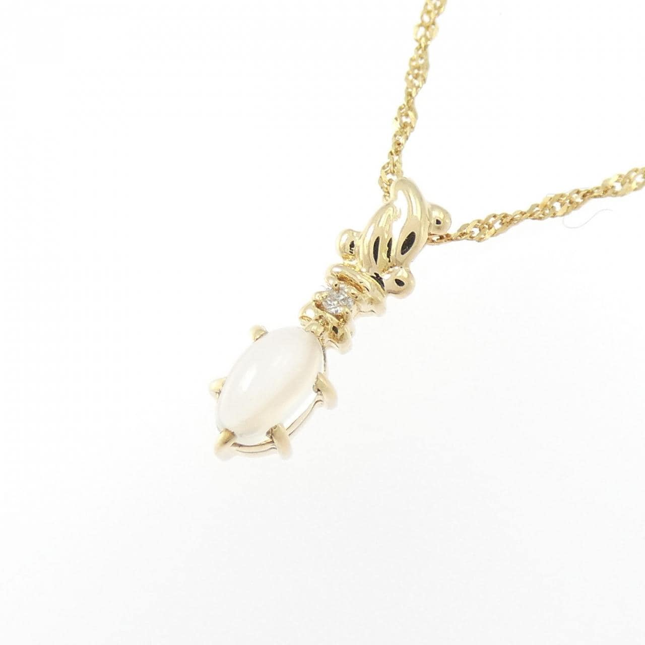 K18YG ムーンストーン ネックレス