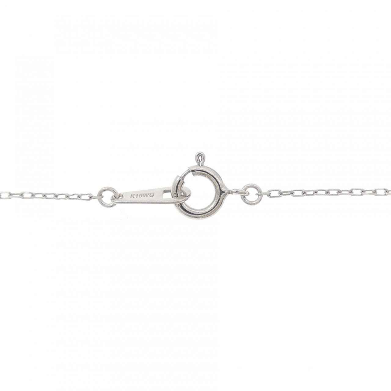 K10WG ソリティア ダイヤモンド ネックレス 0.30CT