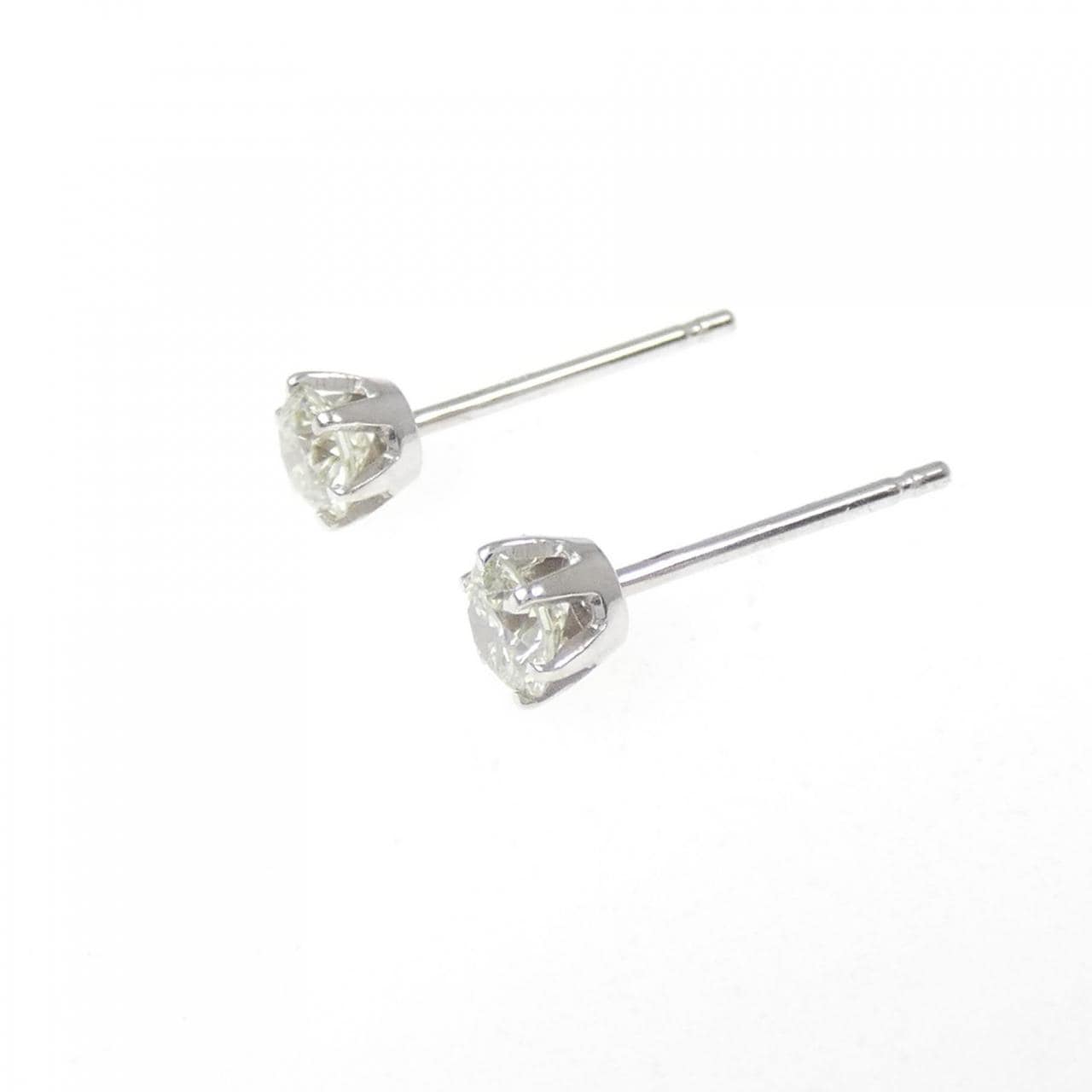 PT900 ソリティア ダイヤモンド ピアス 0.320CT