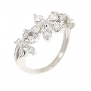 PT900 フラワー ダイヤモンド リング 0.70CT