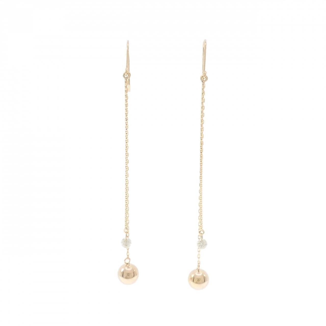 K18PG ダイヤモンド ピアス 0.18CT