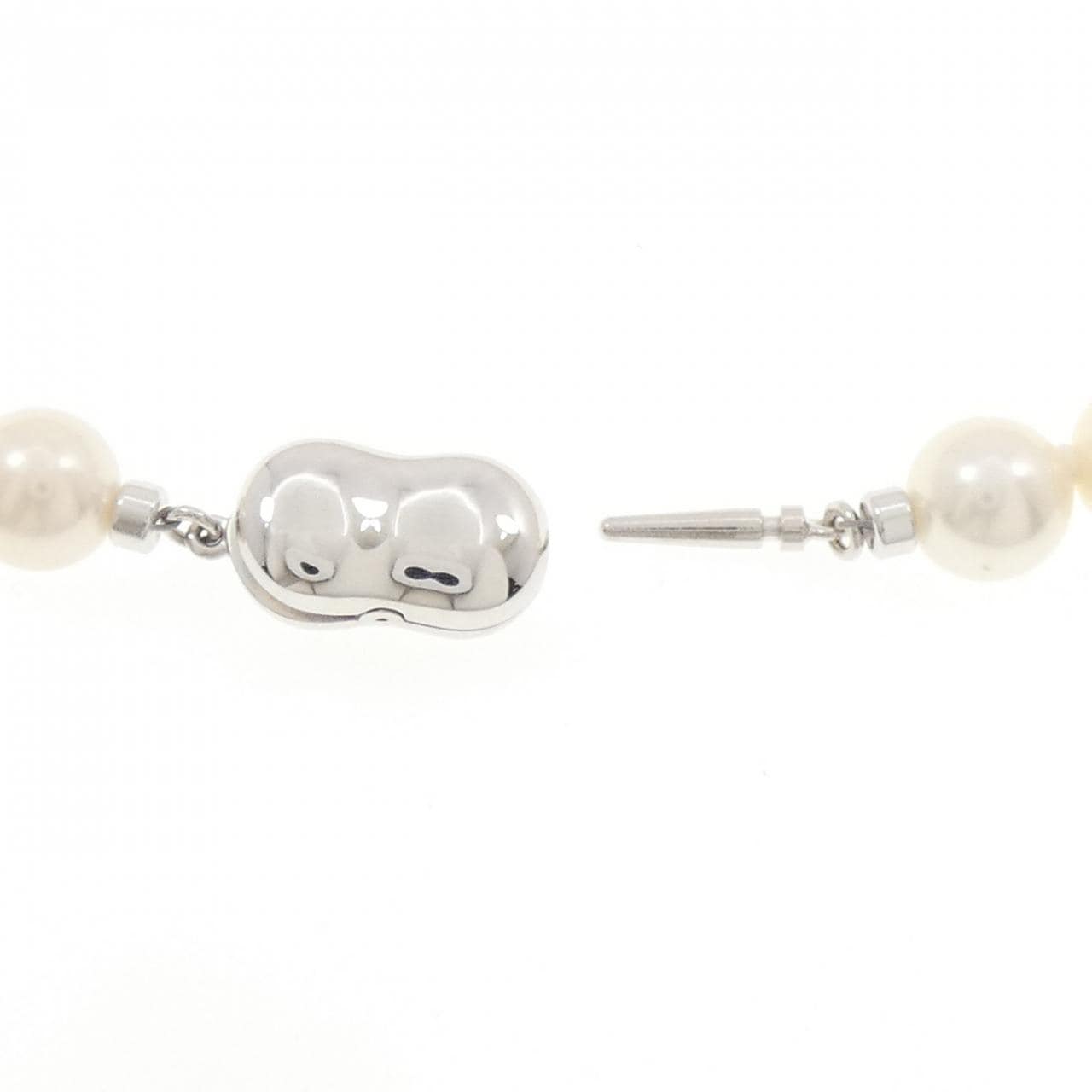 シルバークラスプ アコヤパール ネックレス 7.5-8mm