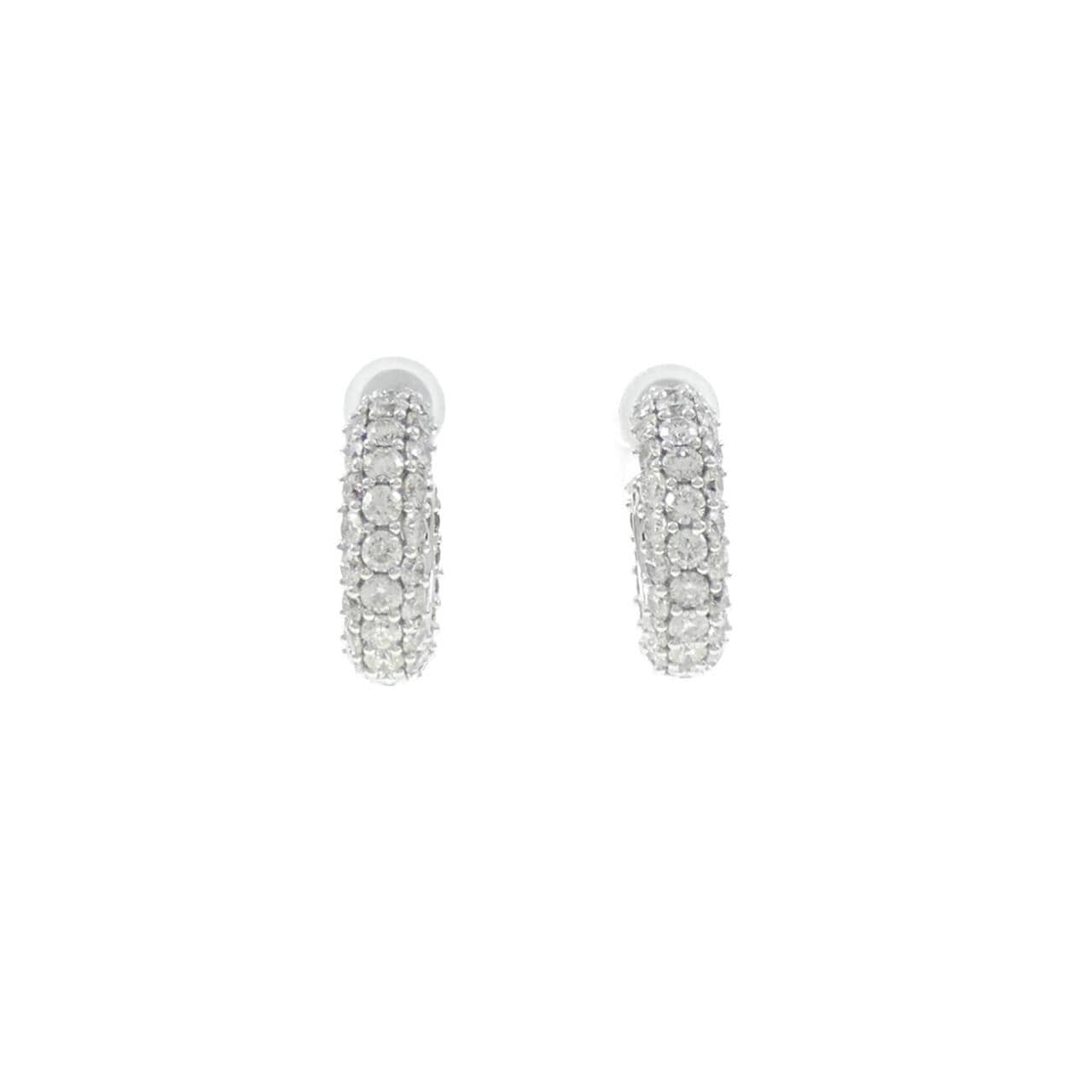 K18WG Diamond Earrings 2.44CT