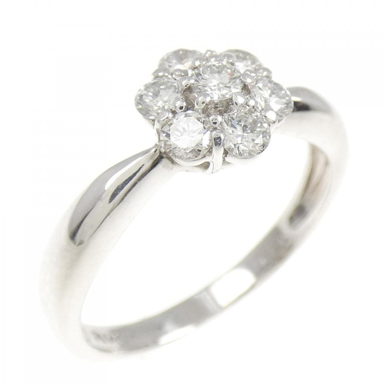PT900 フラワー ダイヤモンド リング 0.50CT