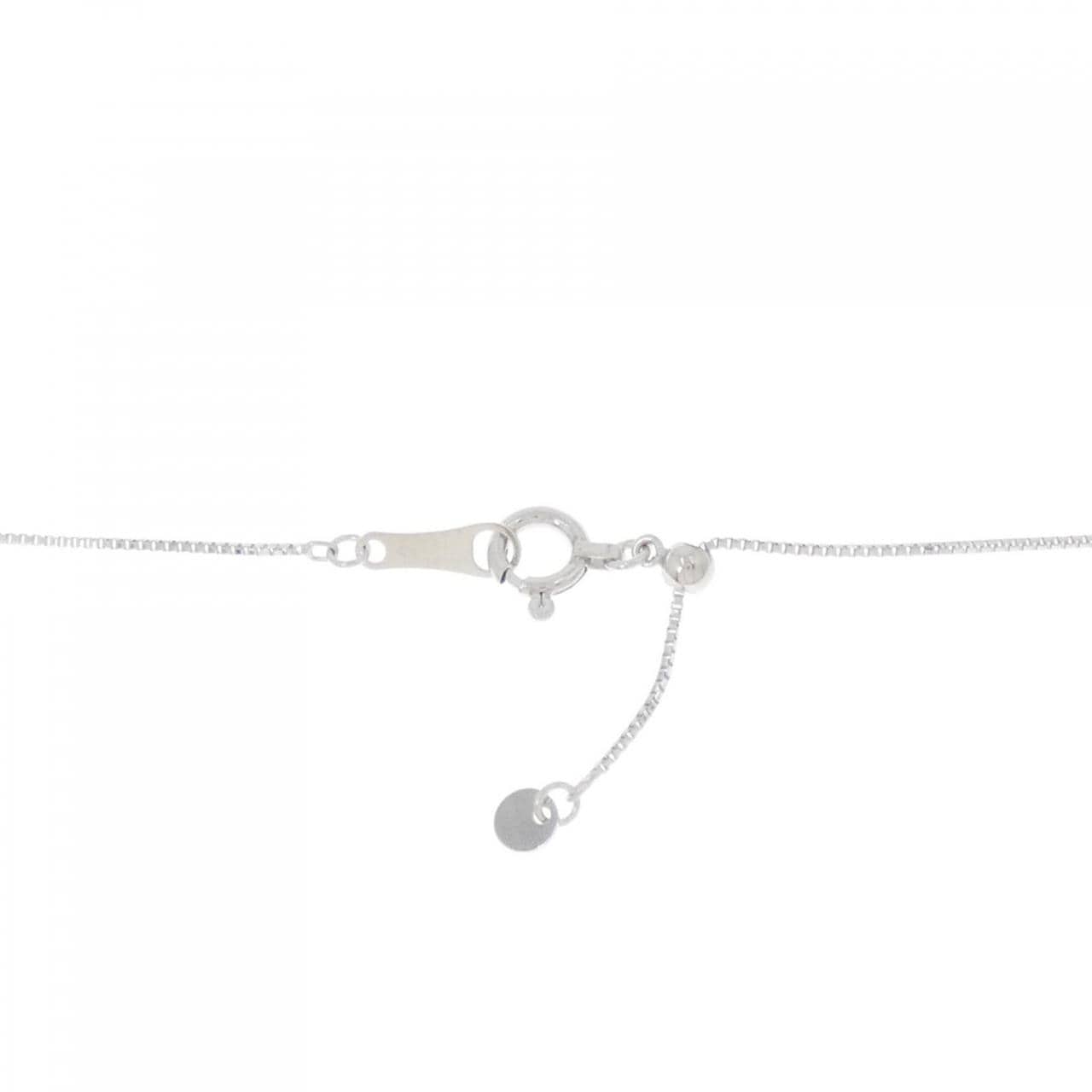 K18WG爱心红宝石项链0.18CT