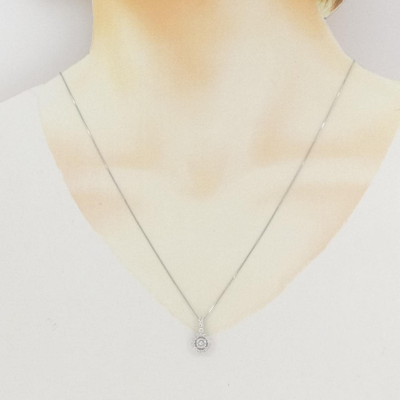 PT900/PT850 ダイヤモンド ネックレス 0.22CT