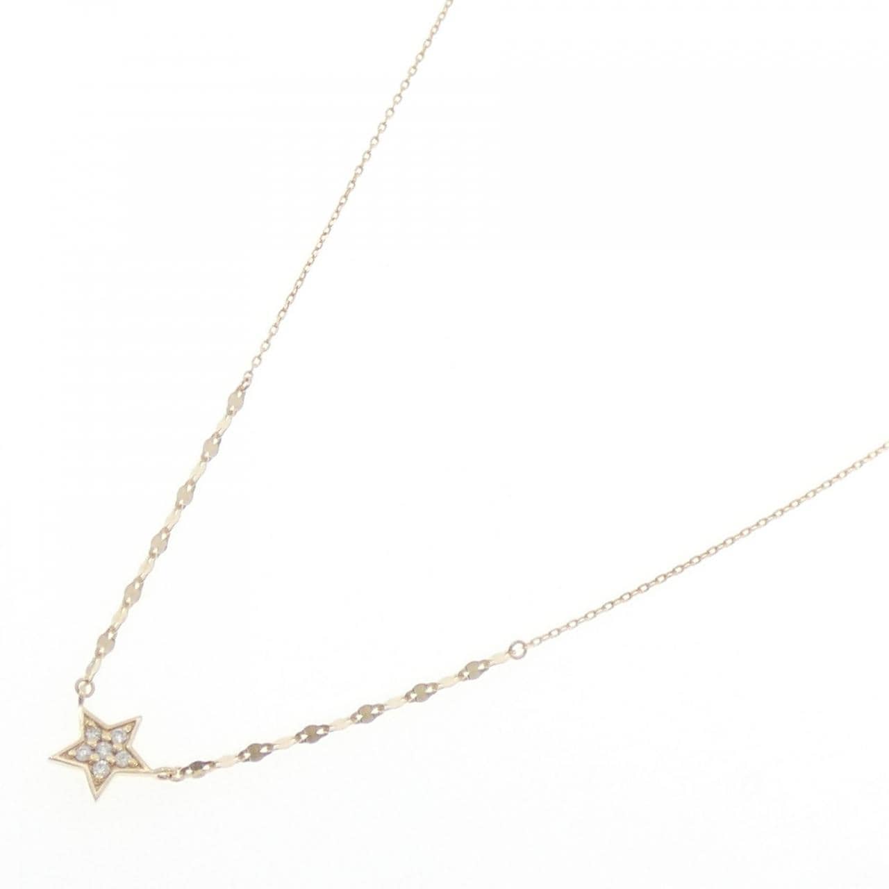 K10YG スター ダイヤモンド ネックレス 0.04CT