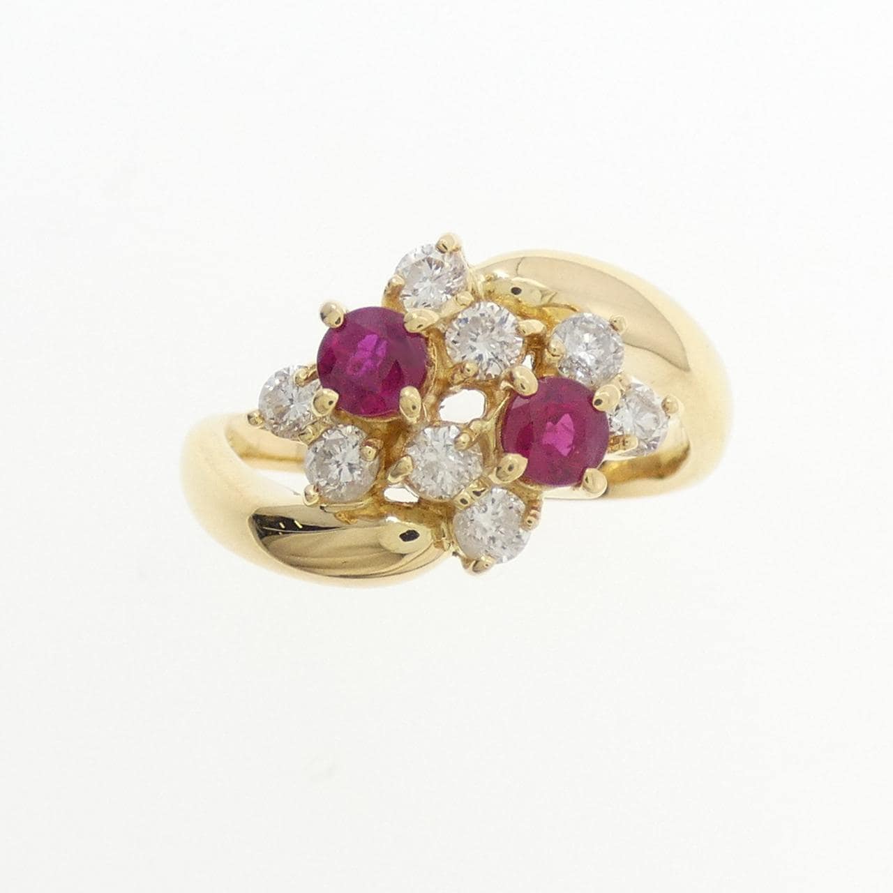 K18YG ルビー リング 0.48CT