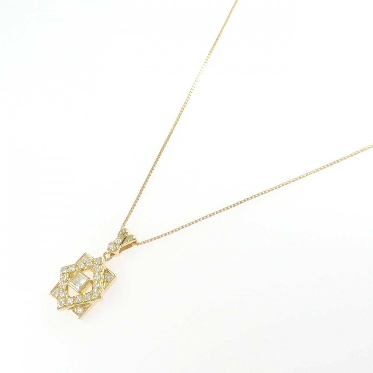K18YG ダイヤモンド ネックレス 0.15CT