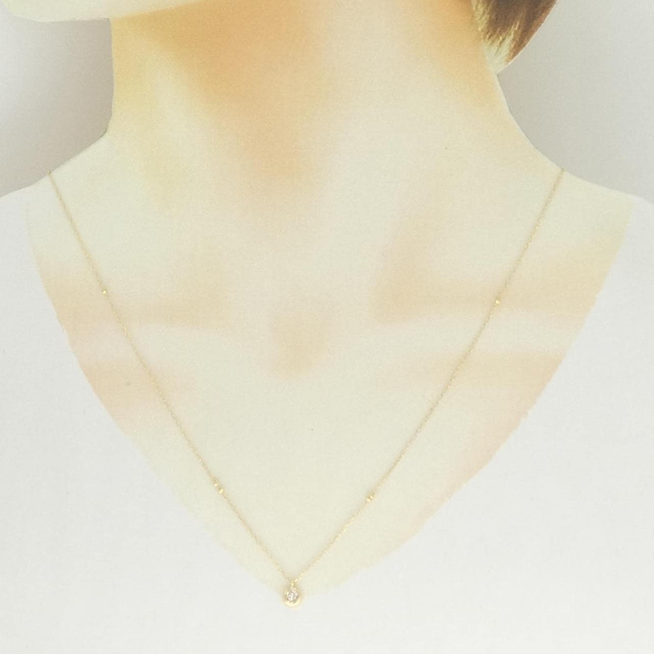K18YG ダイヤモンド ネックレス 0.12CT