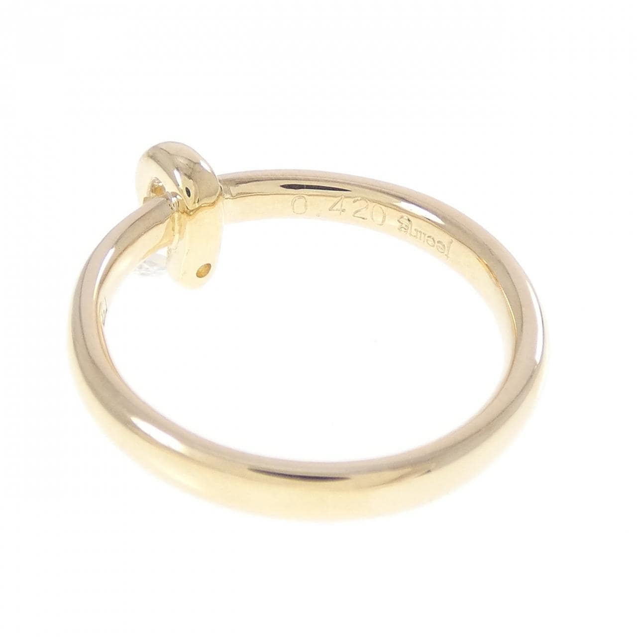 K18YG ダイヤモンド リング 0.420CT